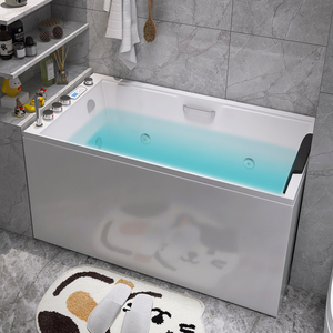 深泡小户型浴缸家用坐式加深亚克力座位扶手迷你日式网红小浴盆