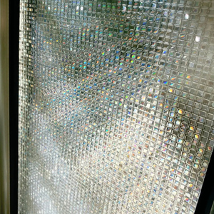 【超美】玻璃贴纸窗户磨砂透光不透明阳台客厅镭射炫彩贴膜防走光