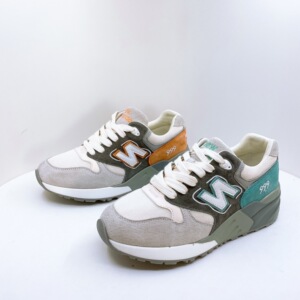 安妮娜女鞋春季新款阿甘鞋亮色拼接撞色设计增高四厘米牛皮1708