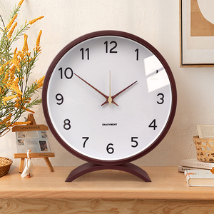 台式座钟现代客厅日式实木钟表摆件家用简约北欧桌面时钟轻奢台钟