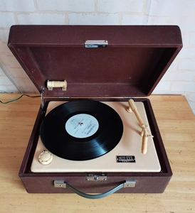 中华206电唱机带语录 内置喇叭声音宏亮原装双针唱头赠送唱片tb