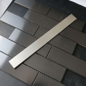 马赛克银色拉丝不锈钢墙贴哑面电视背景墙大块马赛克瓷砖灰色30x