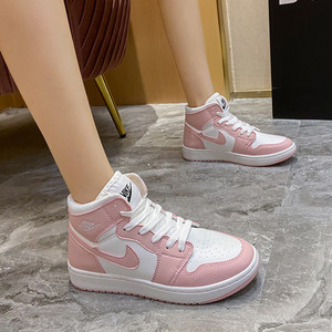 耐克女鞋初中学生aj休闲板鞋女大童韩版运动高帮鞋官方旗舰店正品