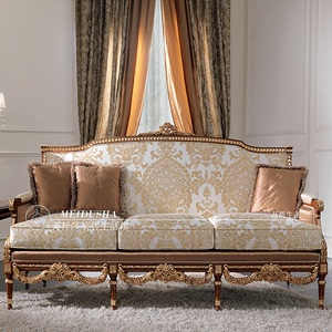 意大利法式巴洛克高精密提花沙发欧式雕刻新古典沙发客厅家具定制