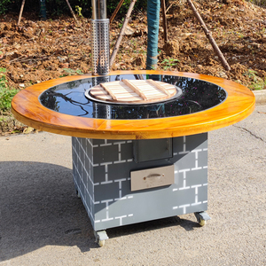 多功能农村柴火灶家用烧木材户外移动铁锅炖灶台桌大锅台柴火鸡灶