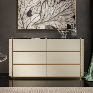 轻奢玄关柜餐边柜时尚定制高档大理石储物柜卧室电视柜收纳六斗柜