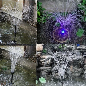 水池假山喷头庭院鱼池景观喷泉单双层礼花三合一蘑菇花洒喷泉