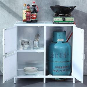简易灶台柜可放柜液化气瓶子碗柜多功能家用煤气罐专用柜厨房柜小