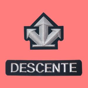 迪桑特descente标志logo商标皮标图案补丁贴花羽绒服装饰修补布贴