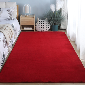 结婚红地毯床边卧室满铺客厅沙发茶几婚房装饰小地毯家用房间地垫