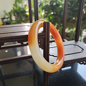 内蒙古锦依玉石佘太翠佘太玉天然玉石手镯古典中国风红翡镯