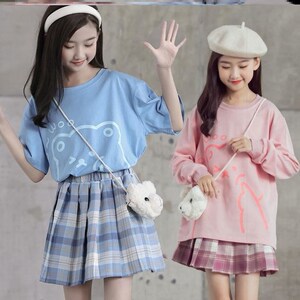 闺蜜装小学生女童套装2022新款潮小女孩夏季休闲儿童女春秋裙时尚