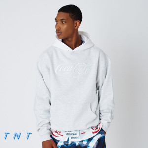 kith x coca-cola hoodie 可口可乐联名 刺绣假两件连帽卫衣 帽衫