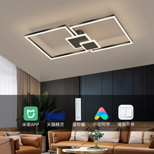 米纯米家智能客厅灯2022年新款简约现代大气高档全铜轻奢创意长方形