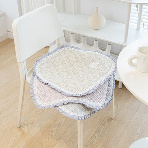 韩式纯棉布艺防滑椅子垫四季通用全棉家用坐垫薄款餐椅垫可水洗