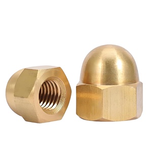 H63铜盖形螺母盖型锁紧螺帽黄铜盖母螺丝帽M34568101214M16M18M20