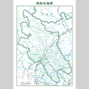 绵阳地图绵阳市