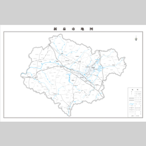 新泰市地图电子版设计素材文件