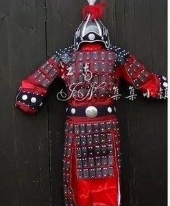 幼儿童成人古装汉服男童古代三国时期将军将士盔甲吕布表演出服装