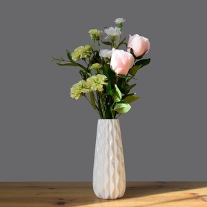 康乃馨玫瑰鲜花水养陶瓷小号花瓶白色北欧客厅插花摆件餐桌装饰品