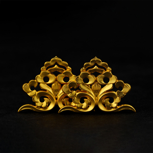 华髻 复原 唐代云形头簪 百搭云纹小u钗发簪银镀金质配饰点缀发钗