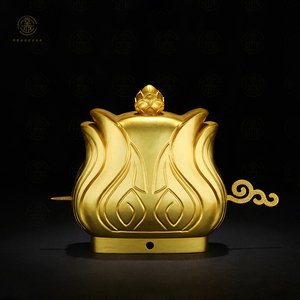 华髻 纯银镀金 复古国风发饰 如意束发冠男冠 道士发冠 汉服配饰