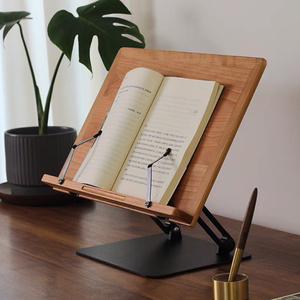 【墨斗】胡桃实木阅读书架儿童学生读书看书阅读架支架可调节升降