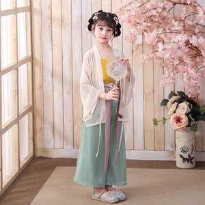 女童汉服古装仙女裙春秋款中国风儿童超仙唐装洋气中大童女孩套装