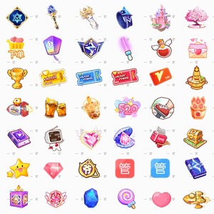 虎牙斗鱼b站企鹅yy快手抖音cc平台动态静态礼物图标透明素材图片