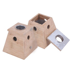 雷火灸艾灸盒随身灸具实木制单孔家用颈椎关节悬炙便携式艾条仪器