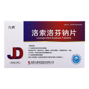 包邮】九典 洛索洛芬钠片 60mg*24片消炎镇痛类风