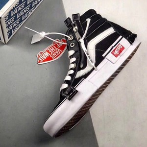 万斯联名解构vault by sk8-hi cap lx拉链拼接高帮女鞋帆布男鞋