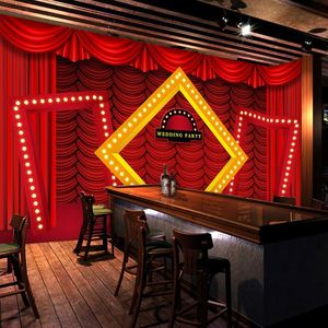 民国风老上海百乐门剧本杀自拍馆影楼酒吧主持人舞台幕布背景墙纸