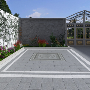 地铺石拼花砖瓷砖中式庭院石英砖18mm别墅入户院子花园