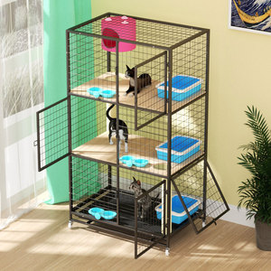 木板隔层猫笼家用猫笼子超大自由空间猫别墅家用猫咪猫屋猫舍宠物
