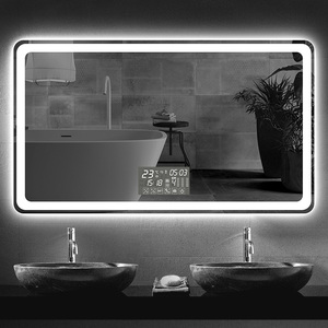 智能浴室镜方镜卫生间化妆带LED灯洗漱台防雾气壁挂镜子触摸屏