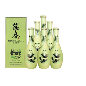 贵州筑春酒 筑春瓷瓶熊猫 酱香型53度500ml*6整箱装白酒 老三春