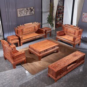 周梨舍红木兰亭序沙发刺猬紫檀家具花梨木新古典客厅实木家具