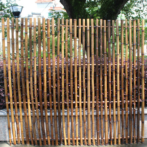 碳化竹木篱笆竹栅栏花园装饰围栏民宿竹竿防腐竹围墙屏风户外隔断