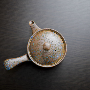 现货 日本进口 有田烧职人手作  南蛮釉 茶壶 急须 侧把壶