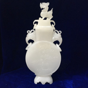 天然阿富汗玉摆件貔貅花瓶吉祥如意镇宅风水珠宝玉石玉器