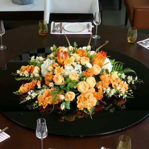 00tb4988996_00淘宝酒店餐桌花圆桌摆花演讲台仿真花会议桌花转盘