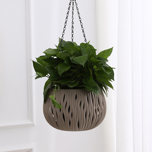 吊盆加厚花盆悬挂式塑料吊兰绿萝常春藤挂盆个性造型藤编吊篮花盆