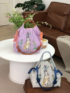 【官方正品】日本Ball Chain环保兔限定帆布手提包单肩斜挎购物袋