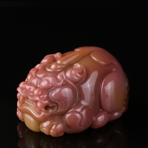 易仁盐源五彩玉盐源玛瑙南红兄弟品种苏工吊坠貔貅