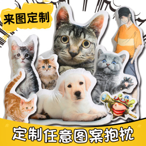 宠物抱枕diy定制猫咪狗狗枕头可印照片来图定做人形仿真异形公仔