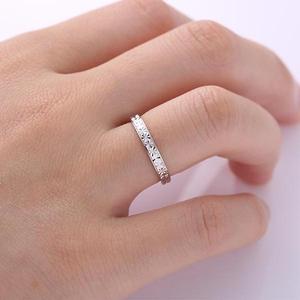 老凤祥和999纯银镀铂金女士无名指中食指戒指环闭口生日礼物