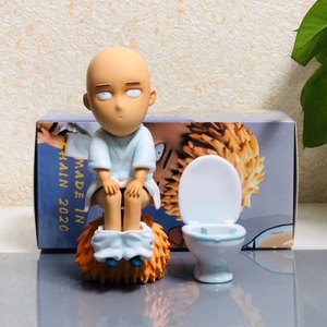 一拳超人gk琦玉老师秃头马桶坐姿可爱手办模型摆件礼物公仔