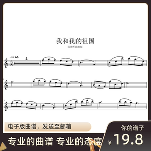 《我和我的祖国》红歌 经典歌曲 长笛独奏谱 伴奏音频