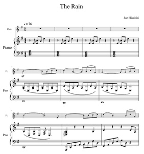 the rain 久石让 菊次郎的夏天 长笛谱 钢伴谱 伴奏音频 示范音频